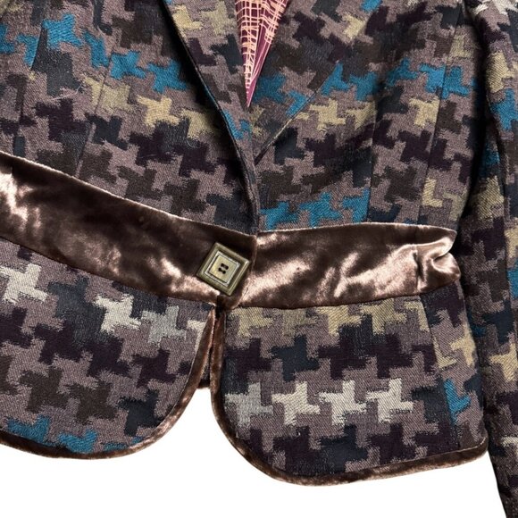 WALTER Luxury Wool Blend SILK Lined Business Casual Blazer Jacket Womens Size 8 - Picture 5 of 7